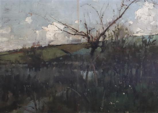 § Sir Frank Brangwyn (1867-1956) By the stream 12 x 16.5in.